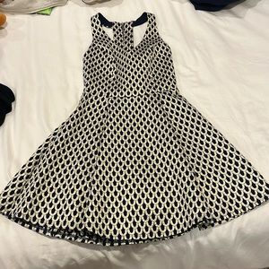 Blue and gold mini dress